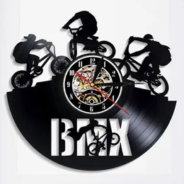 Настенные часы в стиле BMX, велосипедные часы, спортивный домашний декор, велосипедный мотокросс, повторная запись, молодые байкеры, велосипедисты Gift2894