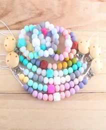 Silicone dentição grânulos bebê chupeta clipe de corrente 2 pçsset alimentação do bebê infantil dos desenhos animados pulseiras chupeta clipes conjuntos chupeta clips8713721