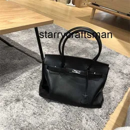 Women Totes Handbag l 35cm Leather Bag Genuine Large Capacity Underarm Single Shoulder Fashionable Cowhide Tote Casual Womens