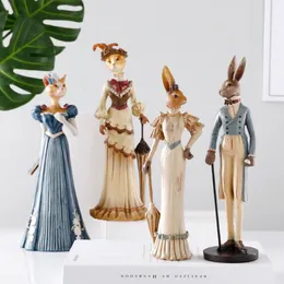 كات ديكور ديكور راتنج تمثال الحيوانات والتماثيل الكارتون الحلي هدية للأصدقاء T200710241S