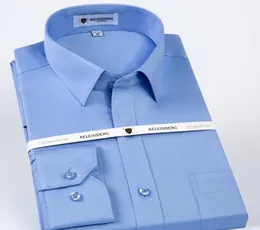Men039s Non Iron Standardfit Solid Basic Dress Shirt Formell Business Premium 100 Cotton Male Long Sleeve Work Office Shirts 25080816
