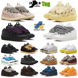 Läder lavines trottoarkant casual skor extraordinär emed topp calfskin gummi nappa plattformsula unisex sko lavines platform lägenheter sneakers tränare stor storlek US12