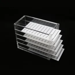 Narzędzia 5 warstw Fałszywe rzęsy do przechowywania pudełka wyświetlacza kontener sztuczny rzęs palety uchwyt na stojak na stojak