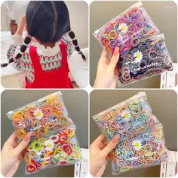 Saç aksesuarları 100pcs/set bantları bebek şeker rengi elastik kauçuk çocuk scrunchie çocuklarına yaralanma yok