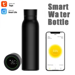 Controlla la tazza di calore intelligente Display LCD della temperatura Registrazione del consumo di acqua Bottiglia Funziona con Smart Life/Tuya APP Gaget Strumento di consegna rapida