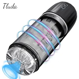 IPX7 Wasserdichte Saugmaschine Spinning Männlicher Masturbator Automatische Blowjob Masturbation Sexspielzeug für Männer Waren Erwachsene 240227