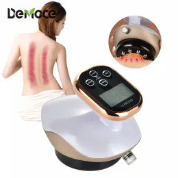 Massageador elétrico cupping massageador ems ventosas a vácuo aparelho guasha dispositivo de raspagem display lcd meridiano corpo emagrecimento baguan