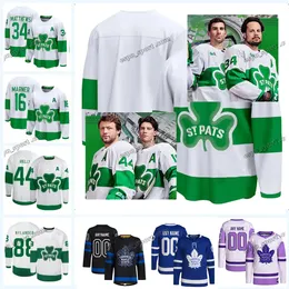 Sıcak Satış 34 Auston Matthews Hokey Jersey 16 Mitchell Marner Yaprak Nylander Ryan Reaves Morgan Rielly Max Domi Tyler Bertuzzi 64 Kampf Forma