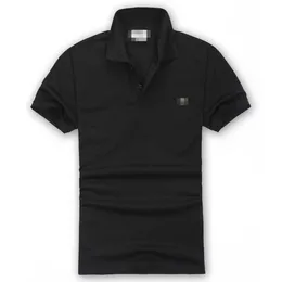 Męski super modny krótki rękawowy koszulka Koszulka w szpic w dekolcie Flip Flip Clar Hafted T-shirt Męs