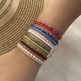 Design Colorful Rice Weaving Crystal Bead Bracelet, Unique Jewelry B476