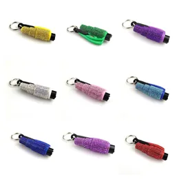 Life Saving Hammer Key Chain Rings Portable Self Defense Emergency Rescue Car key Accessories Seat Belt Window Break Tools Safety Glass Breaker Mini Keych holder