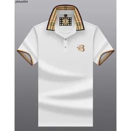 Mens T-shirt Fashion Designer Luxury Cotton Polo Shirt Lapel Kort ärmskjortor TB Letter broderade affärsmän T-shirts stora RV1X