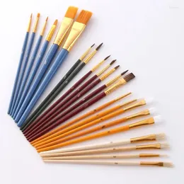 Pennelli per trucco 25 pezzi/set pennello multifunzionale per pittura a mano fine pittura in nylon olio acrilico penna per acquerello forniture d'arte per studenti