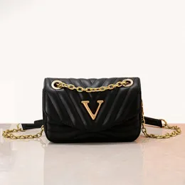 Toppkvalitet Ny vågkedjans väska designer kvinnors axelväska mini kedja crossbody v quiltad läder koppling väska mode crossbody aftonväska plånbok mobiltelefon väska