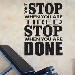 Wandaufkleber „Don't Stop When You Are Tired Done“ (Don't Stop When You Are Tired Done Abziehbilder) Motivational Gym Design Fitness Sticker C13-46285n