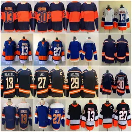 2024 Stadium Series Hockey Jerseys 13 Mathew Barzal 27 Anders Lee 29 Brock Nelson 30 Ilya Sorokin Home Blue Stitched Retro 2.0