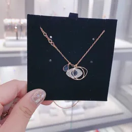 Дизайнерское ожерелье Lin Zhou Devil's Eye 2024, новое ожерелье с женским элементом, цепочка с воротником из кристаллов дьявола