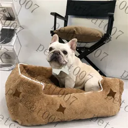 Canil de pele para animais de estimação cama de pelúcia de alta qualidade canis ninho carta impressão animais de estimação camas caneta cães suprimentos226w