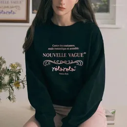 Gymkläder Ive Sweatshirts Kvinnor Casual överdimensionerad o-hals långärmad hoodies kvinnliga vårens höst fashoin brev tryckning av streetwear toppar