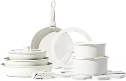 Cookware Sets CAROTE 17pcs Pots And Pans Set Nonstick Detachable Handle Induction Kitchen Non Stick With Removabl