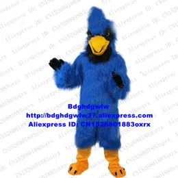 Mascot Costumes Niebieski długi futra Eagle Hawk Tercel Tiercel Falcon Vulture Mascot Costume Cartoon Postać jako pamiątka popularna kampania ZX530