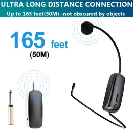 Megaphone Multifunctional UHF Wireless Microphone Headset Wireless Headset Mic System Headset Mic and Handheld Mic