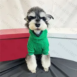 녹색 스웨터 애완견 의류 디자이너 애완 동물 스웨트 셔츠 까마귀 탑 캐주얼 테디 개 스웨터 의류 284d