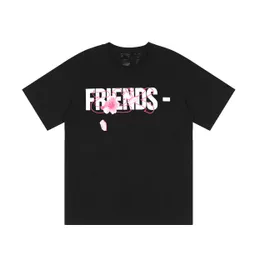 Vlone TシャツビッグV Tシャツメンズ /レディースカップルカジュアルファッショントレンドハイストリートルーズヒップホップ100％コットンプリントラウンドネックシャツUSサイズS-XL 6184