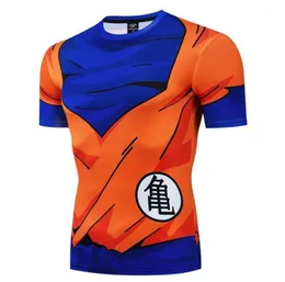 Men039S tshirts män t shirt homme komprimering kostym vegeta tshirt son goku fitness leggings shorts sportwear4774670