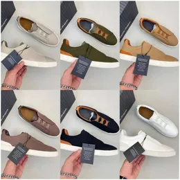 Designer Dress Shoes Mens Zegna Lace-up Business Casual Social Wedding Party Quality Leather Lightweight Chunky Sneakers Formal Trainers with Original fs