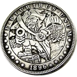 HB45 Hobo Morgan Dollar Skull zombie szkielet kopia monety mosiężne ozdoby rzemieślnicze akcesoria dekoracyjne 2786