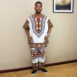 Ethnic Clothing Unisex African Dashiki Suit Shirt & Pant Casual Cotton Clothes
