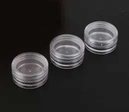 100pcs Clear color Empty Plastic Container Jars Pot 5 Gram Cosmetic Cream Eye Shadow Nails Powder Jewelry 5g(0.17oz) LL