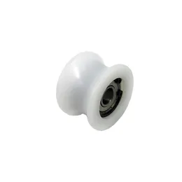 38 8 18mm Automatic Glass Door Muted Wheel Sliding Polyurethane Nylon Pulley Spreader Sensors Hanging Fitting Roller Track Hardwar196E