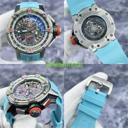 RM Mechanical Watches Richardmills RM60-01 Watches Automatic Mechanical Men's Watch RM Chronograph Maritime Round Watch 50mm Large DiameterHBM2BX Best quality