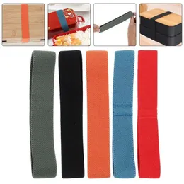 Dinnerware 5Pcs Bento Box Elastic Straps Lunch Case Bands Stretchy
