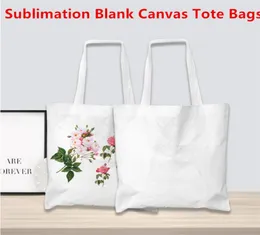 Sublimering canvas väska sublimering tom canvas tygväskor återanvändbara livsmedelsväskor för diy hantverk och dekorering1093689
