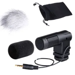 Microphones BOYA BYV01 Stereo Condenser Microphone w/ Windshield for Canon 5D II 5D3 7D 6D 70D 60D 600D 650D DSLR