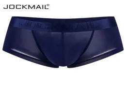 7colors Jockmail Ultrathin Ice Sexy Underwear Men Boxers Solid Convex Mens UnderPants短いパンティースリップHomme Cueca Gay Male Box7046884