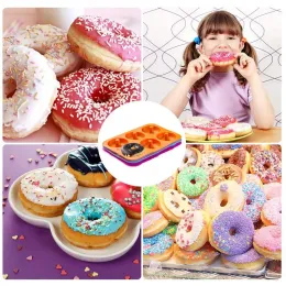 Silikon Donut Pan 6 Boşluk Çörekler Pişirme Kalıpları Yapışmaz Kek Bisküvi Simitleri Kalıp Tepsi Mutfak Malzemeleri Essentials01