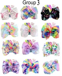 8 inchquotjojo Girls Siwa Unicorn Collection Coral Coloral Hairpin Large Hair Bows Hairアクセサリー5803943