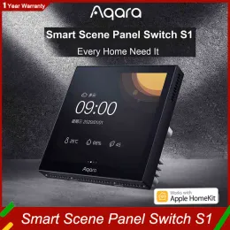 Control In Stock Aqara Smart Scene Panel Switch S1 3.95 inch Touch Screen APP Siri Voice Control Work HomeKit App for Smart Home