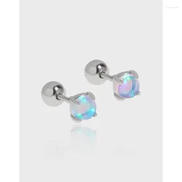 Studörhängen nbsameng 925 Sterling Silver Opal Geometry for Women Girl Birthday Gift Simplicity Charm Ins Jewelry Drop