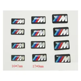 Bilklistermärken 100st Tec Sport Wheel Badge 3D Emblem Sticker Decals Logo för M Series M1 M3 M5 M6 X1 X3 X5 X6 E34 E36 E6 Styling Drop D Otmrd