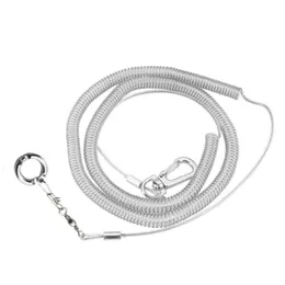 Other Bird Supplies Alloy Leg Ring Flexible Chain Belt Anti Bite Plastic Wire Rope Parrot Outdoor Flight Training2359