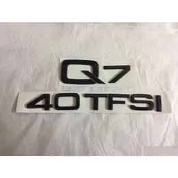 Автомобильные значки 3D Chrome Q7 40 Tfsi с буквой, эмблема багажника, эмблемы, задний значок, наклейка, наклейка для черной доставки, автомобилей, мотоциклов, E Otgup