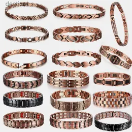 Pendant Necklaces Men Pure Copper Bracelet Health Energy Germanium Magnetic Bracelet Vintage Hologram Chain Link Bracelets for Women ArthritisL242313