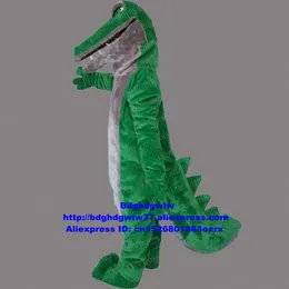 Trajes da mascote verde crocodilo jacaré mascote traje adulto personagem dos desenhos animados roupa terno berçário escola atrair popularidade zx911