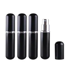 5 ml hochwertige Make-up-Tools kleine schwarze Aluminiumglas-Parfüm-Sprühflasche 5 cc tragbarer kosmetischer Zerstäuber F20172667 Kbtrq Xtnsj