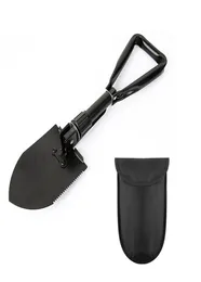 Bahçe Askeri Katlanır Kürek Çok Fonksiyonlu Snow Spade Pickax Açık Mekan Kampı Hayatta Kalma Aracı Taşımalı Pouch6324715